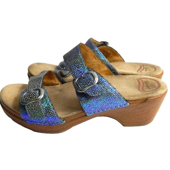 Dansko Sophie Wedge Clog Sandals - Picture 1 of 5